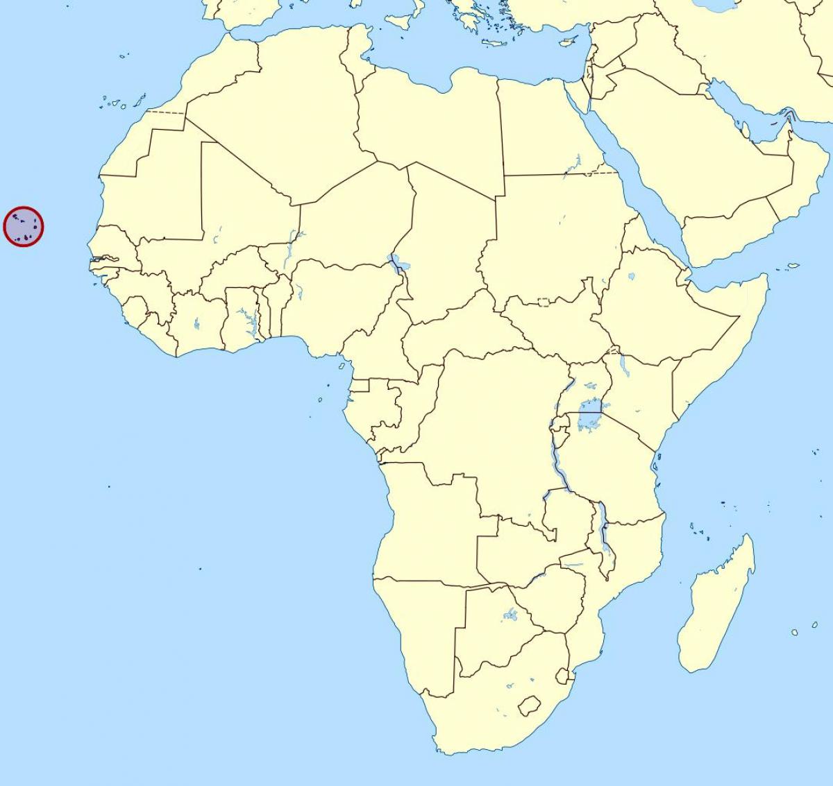 karta över Cape Verde karta läge