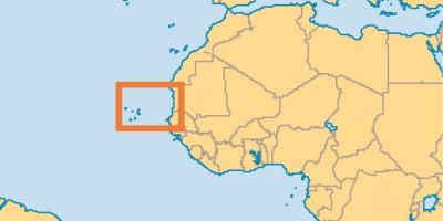 Visa Kap Verde på världskartan