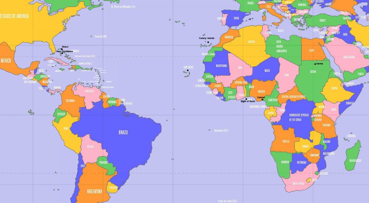 Kap Verde plats på världskartan