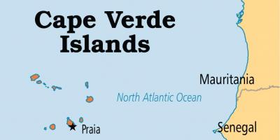 Karta över Cape Verde-öarna afrika