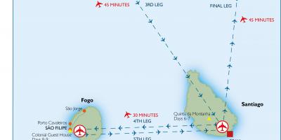 Karta över Cape Verde flygplatser