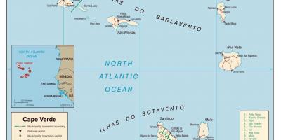 Karta över Cabo Verde